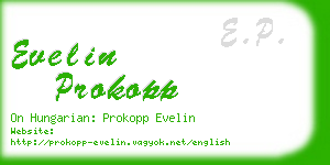 evelin prokopp business card